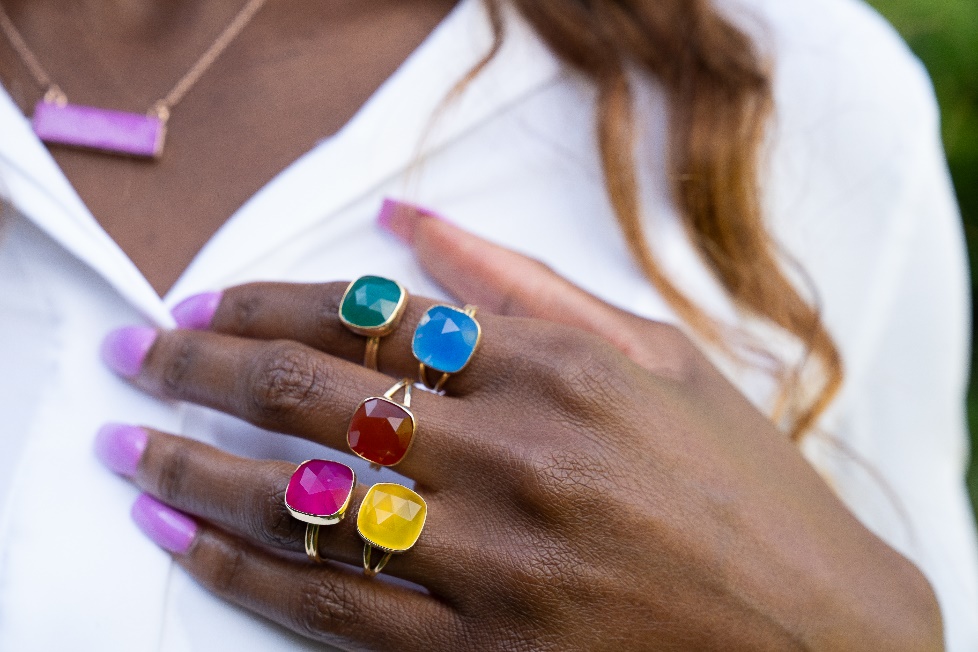 Adjustable Onyx stone ring