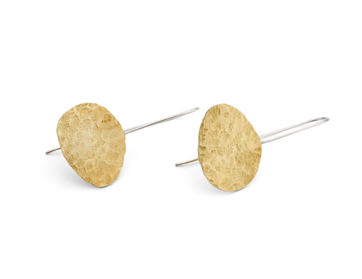 BRASS PEBBLE EARRINGS1