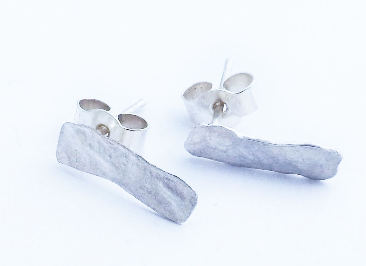 ECO-SILVER SHARD STUDS