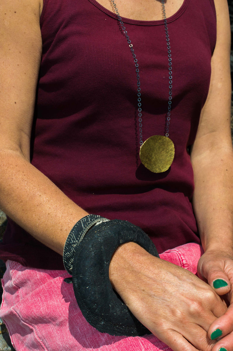 LARGE BRASS PEBBLE NECKLACE2