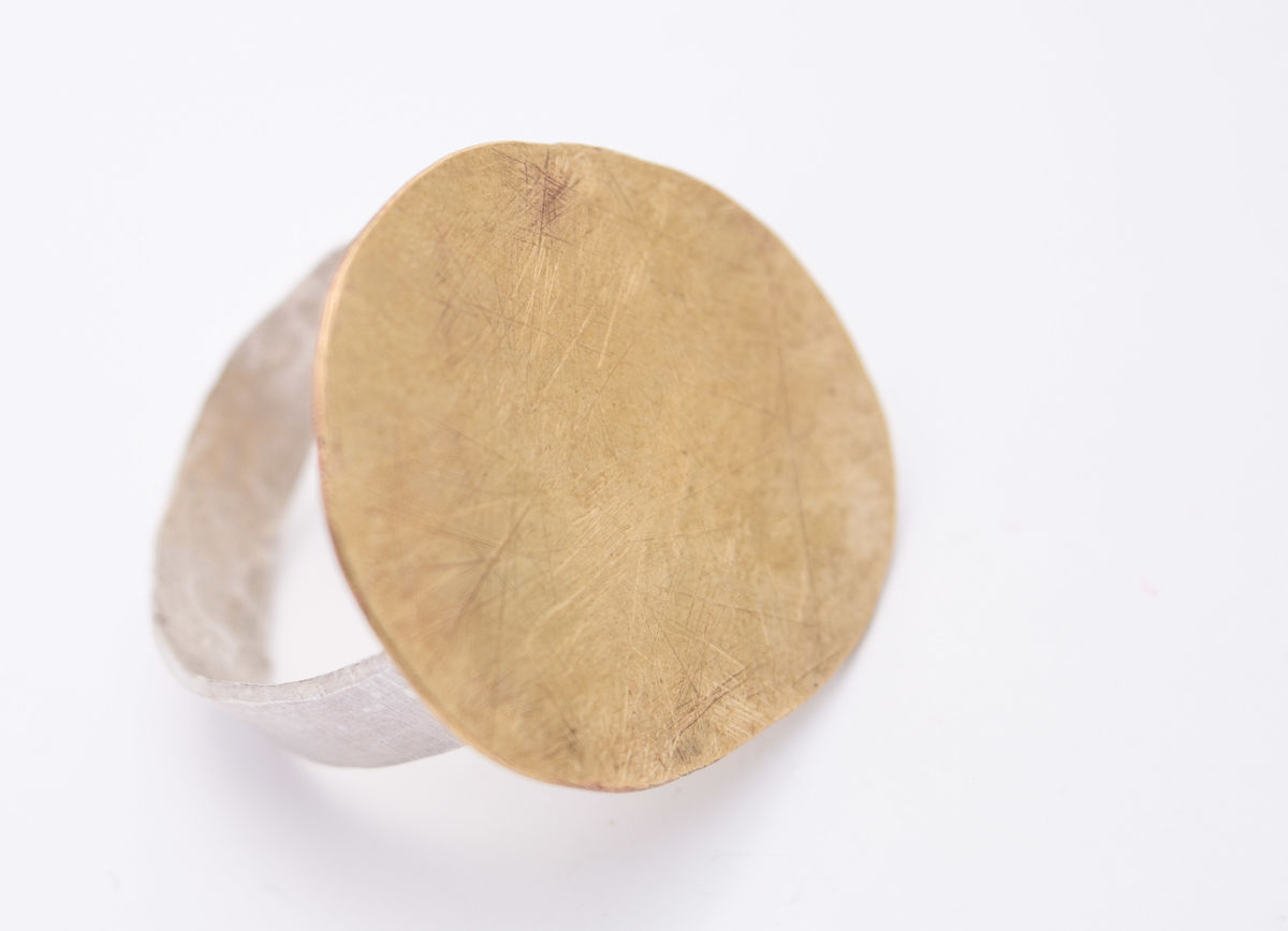 LARGE SILVER PEBBLE RING2