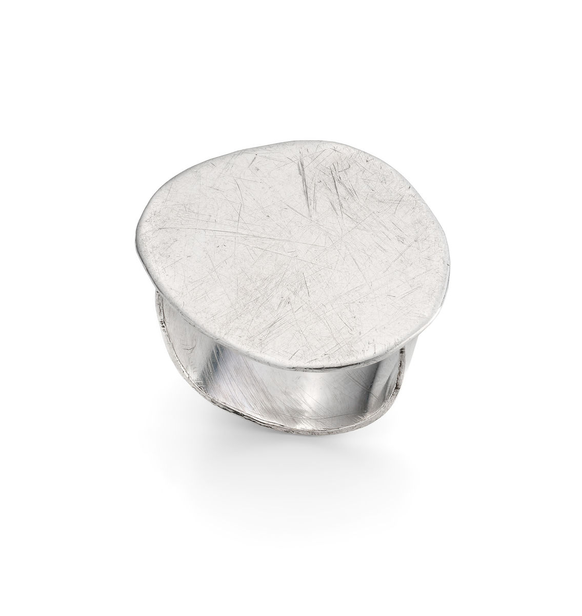 LARGE SILVER PEBBLE RING3