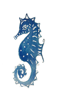 seahorse print