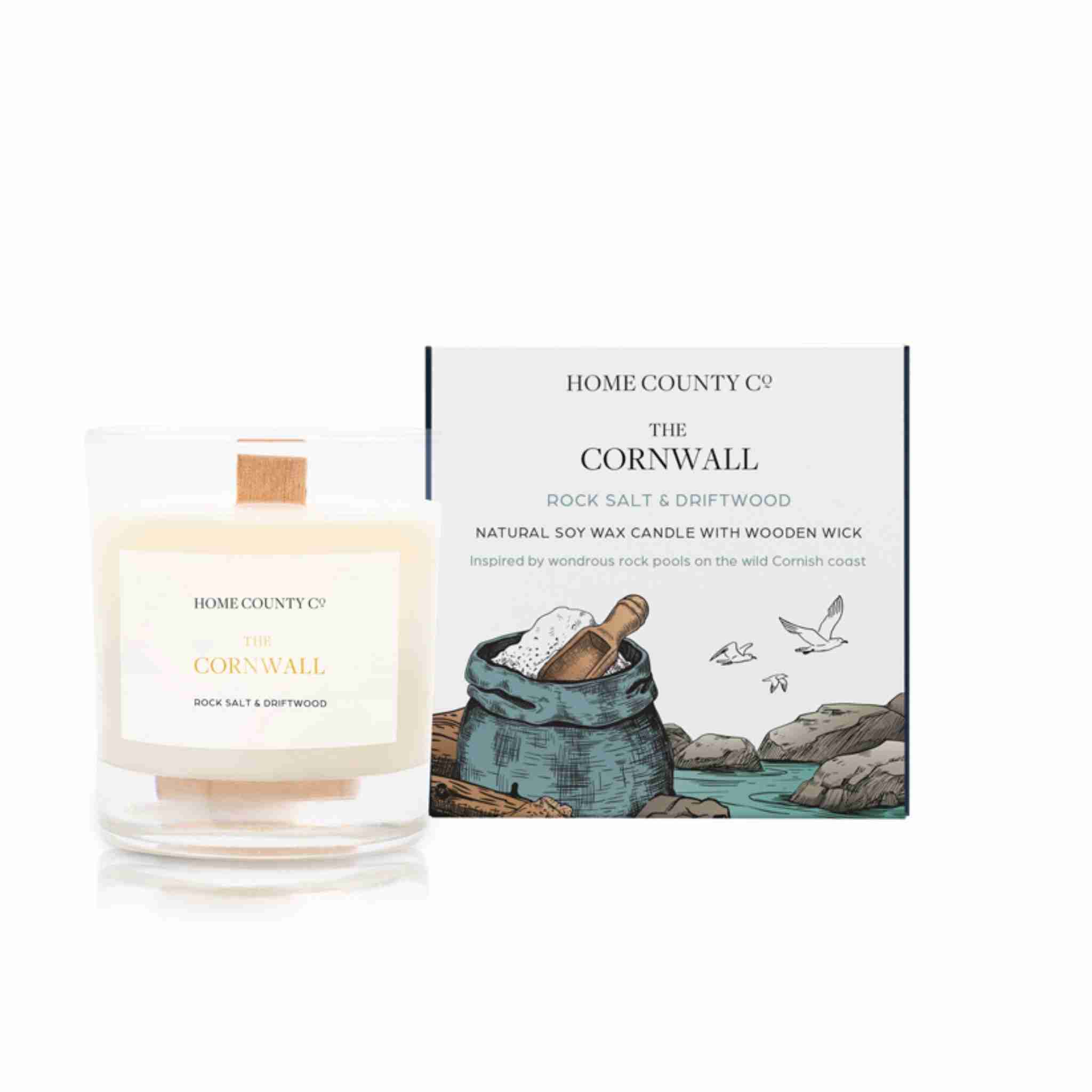 Home County Co._The Cornwall_Rock Salt and Driftwood Soy Candle