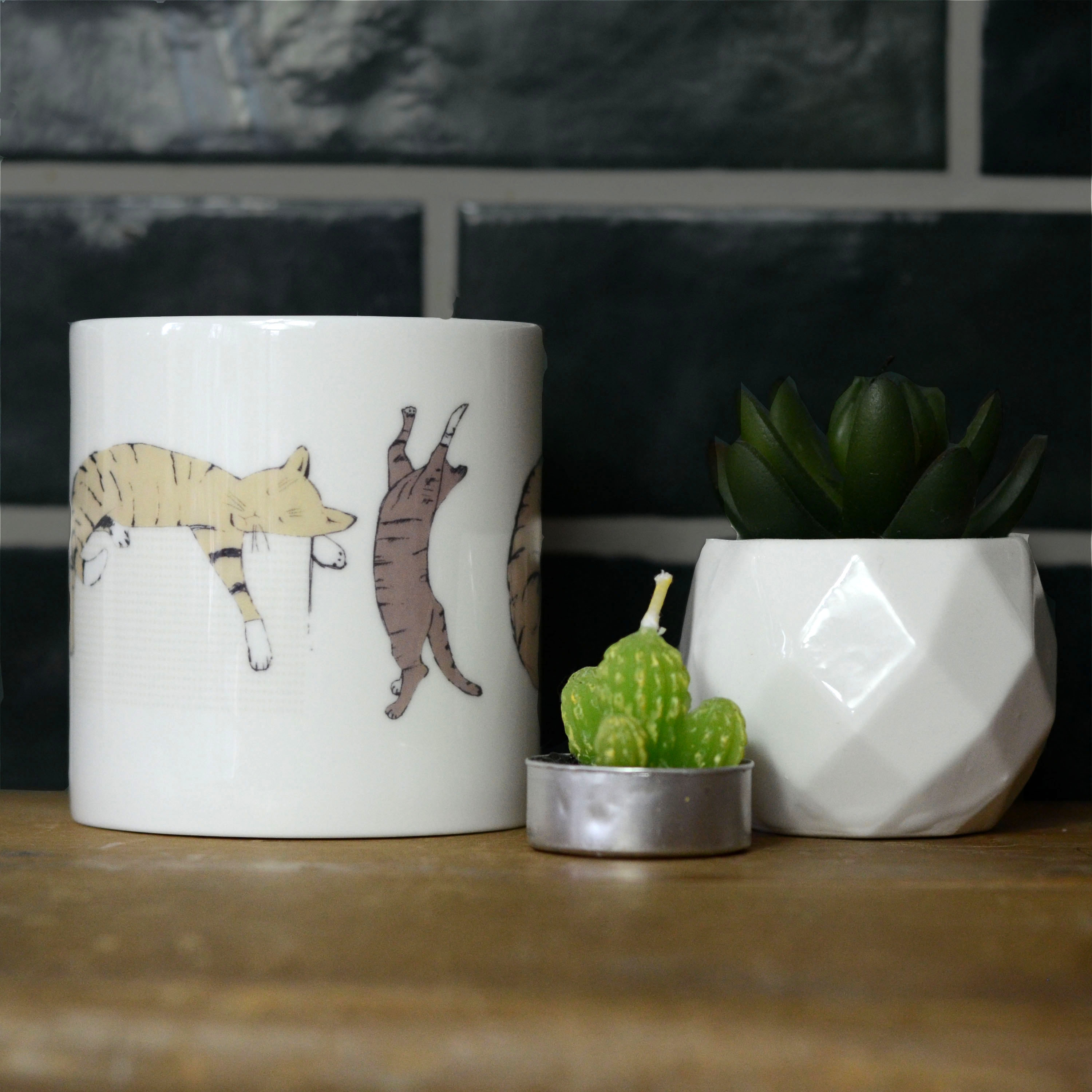 Coloured Cat Wrap 2 Mug
