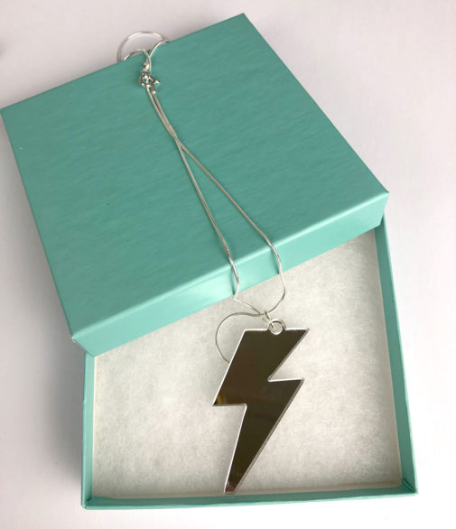 Lightning Bolt Silver Necklace