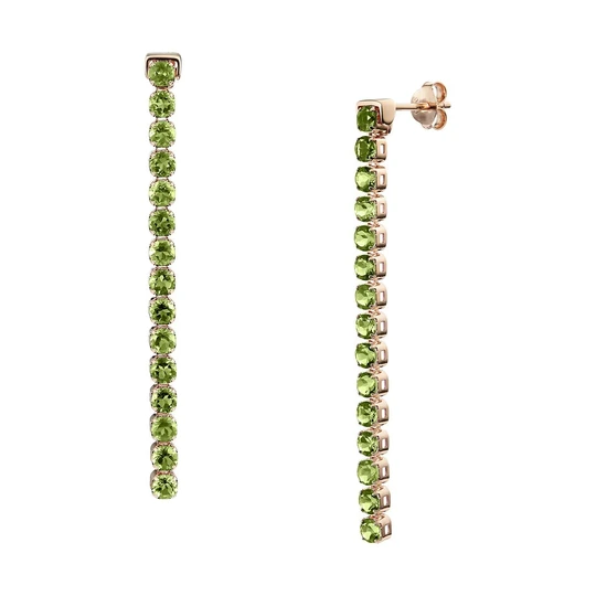 PINGLIN PERIDOT EARRINGS, 18CT ROSE GOLD VERMEIL