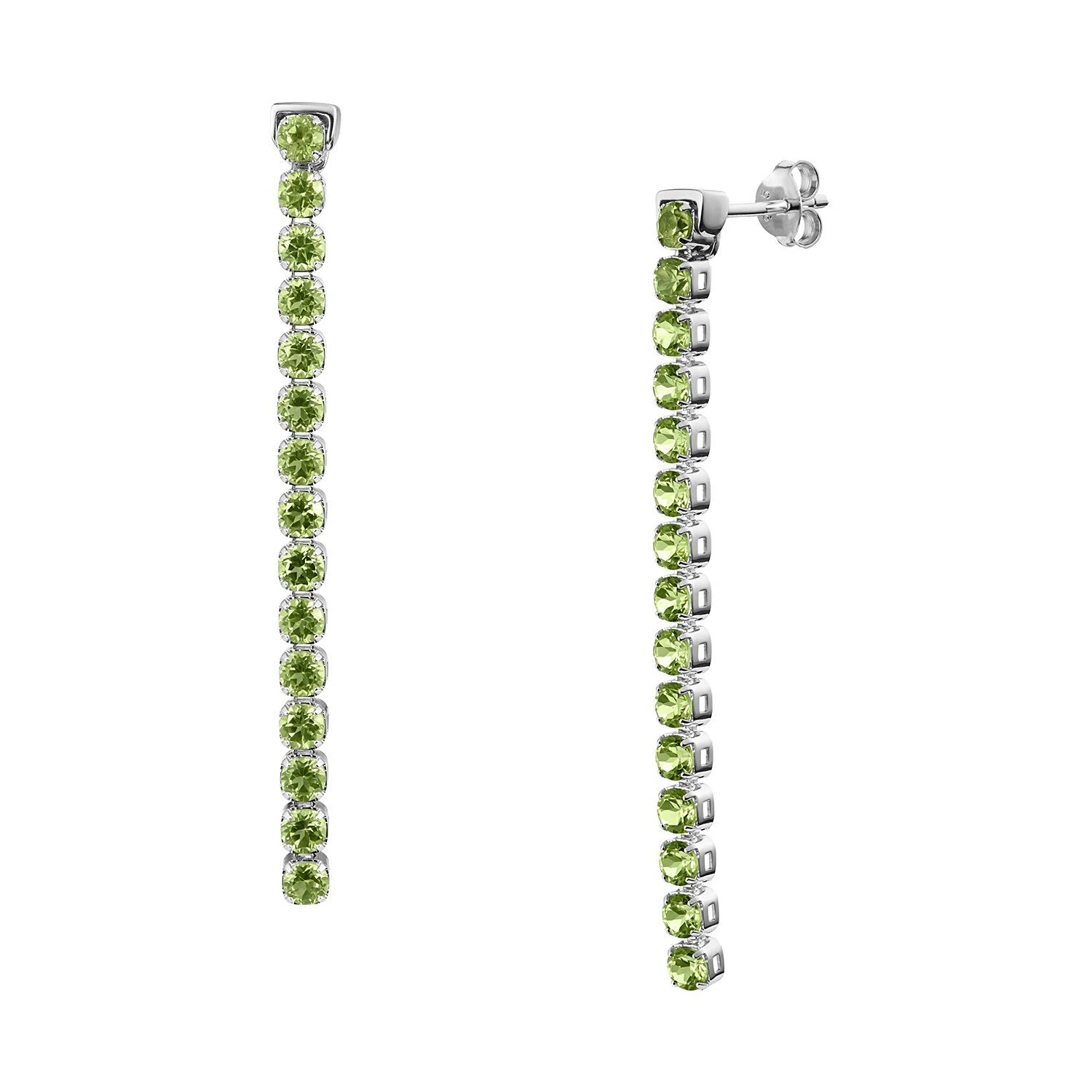 Pinglin Peridot Earrings, Sterling SIlver1