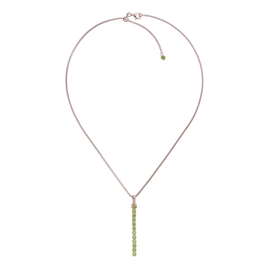 Pinglin Peridot Necklace, Rose Gold Vermeil1