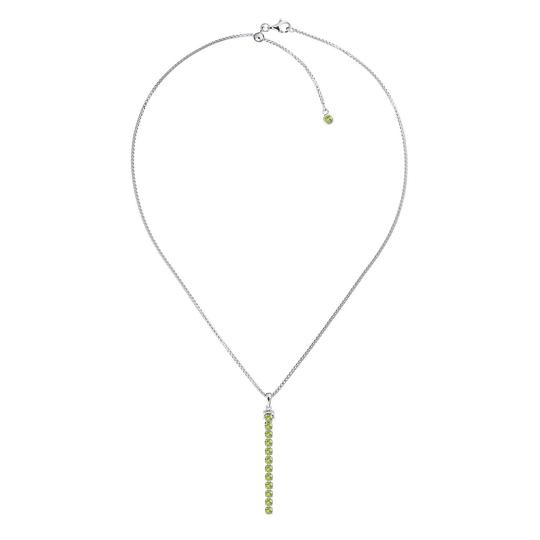 Pinglin Peridot Necklace, Sterling SIlver1