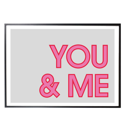Prints - You & Me Grey