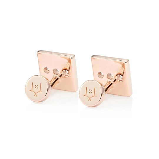 San Shi Cufflinks, Rose Gold Vermeil1