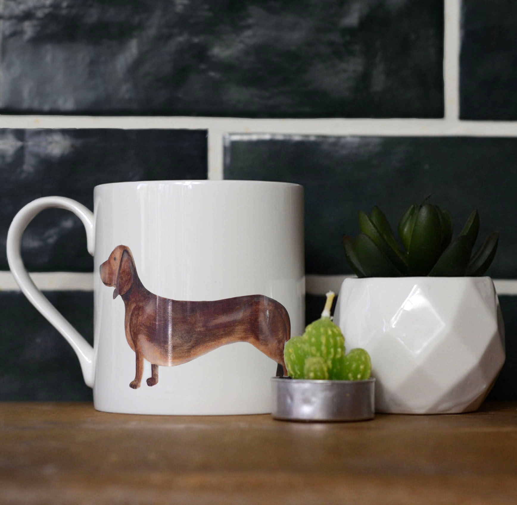 Smooth Haired Brown Dachshund Mug