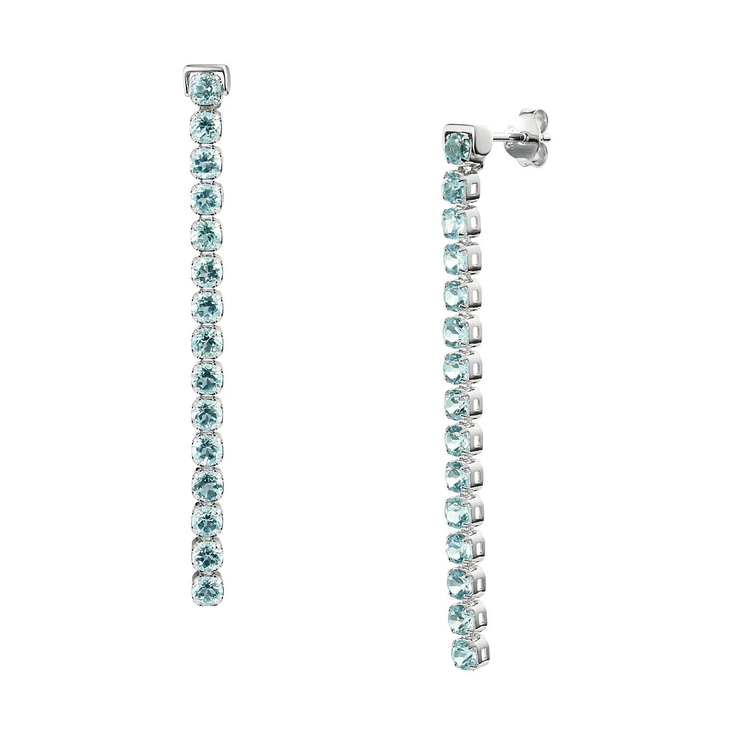 Tamsui Blue Topaz Earrings, Sterling SIlver