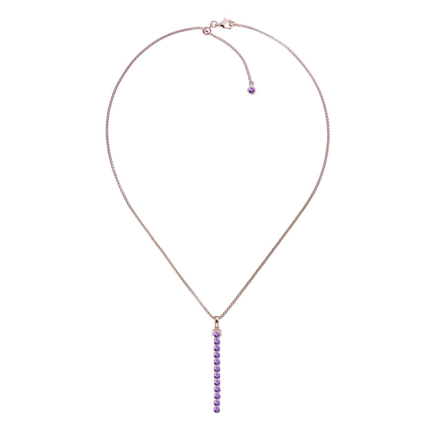 Wanli Amethyst Necklace, Rose Gold Vermeil1
