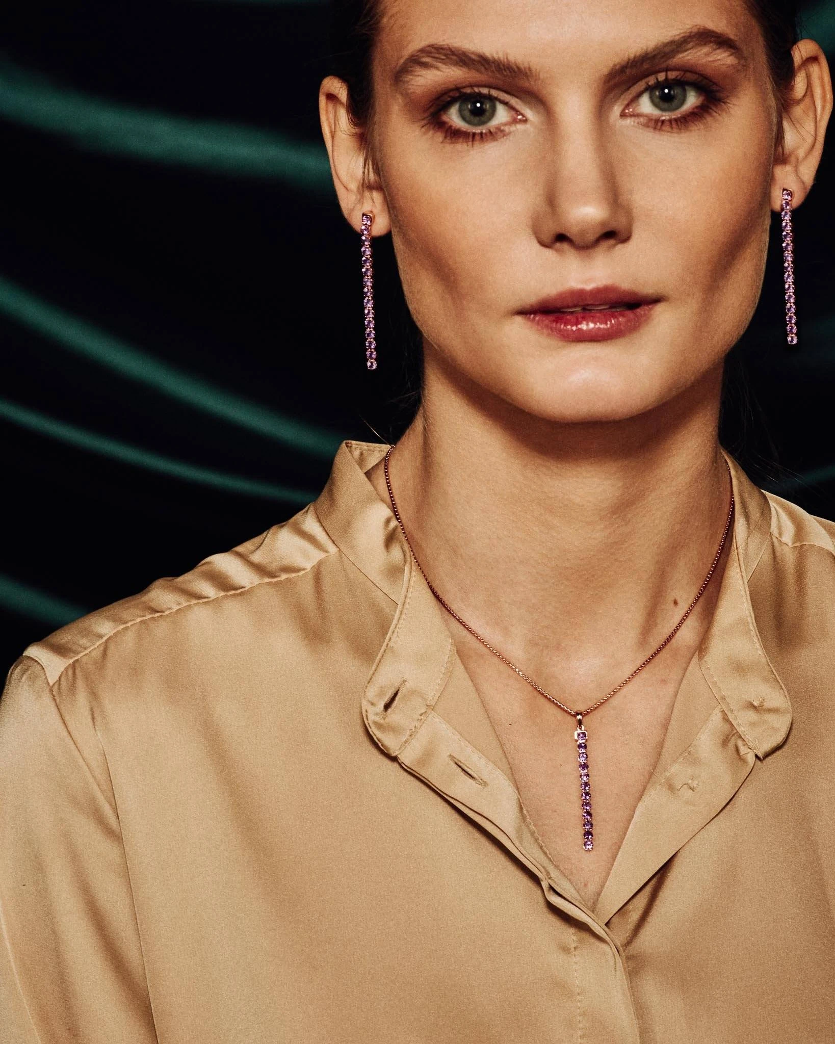 Wanli Amethyst Necklace, Rose Gold Vermeil2