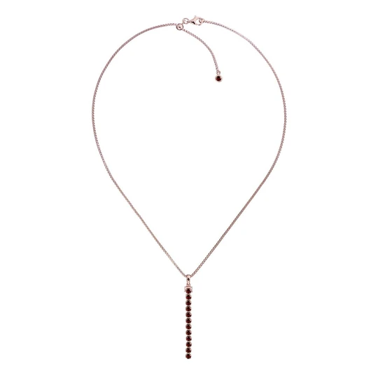 Zhongshan Garnet Necklace, Rose Gold Vermeil1