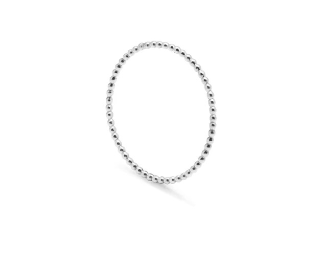 Ultra Skinny Sphere Stacking Ring - Silver01