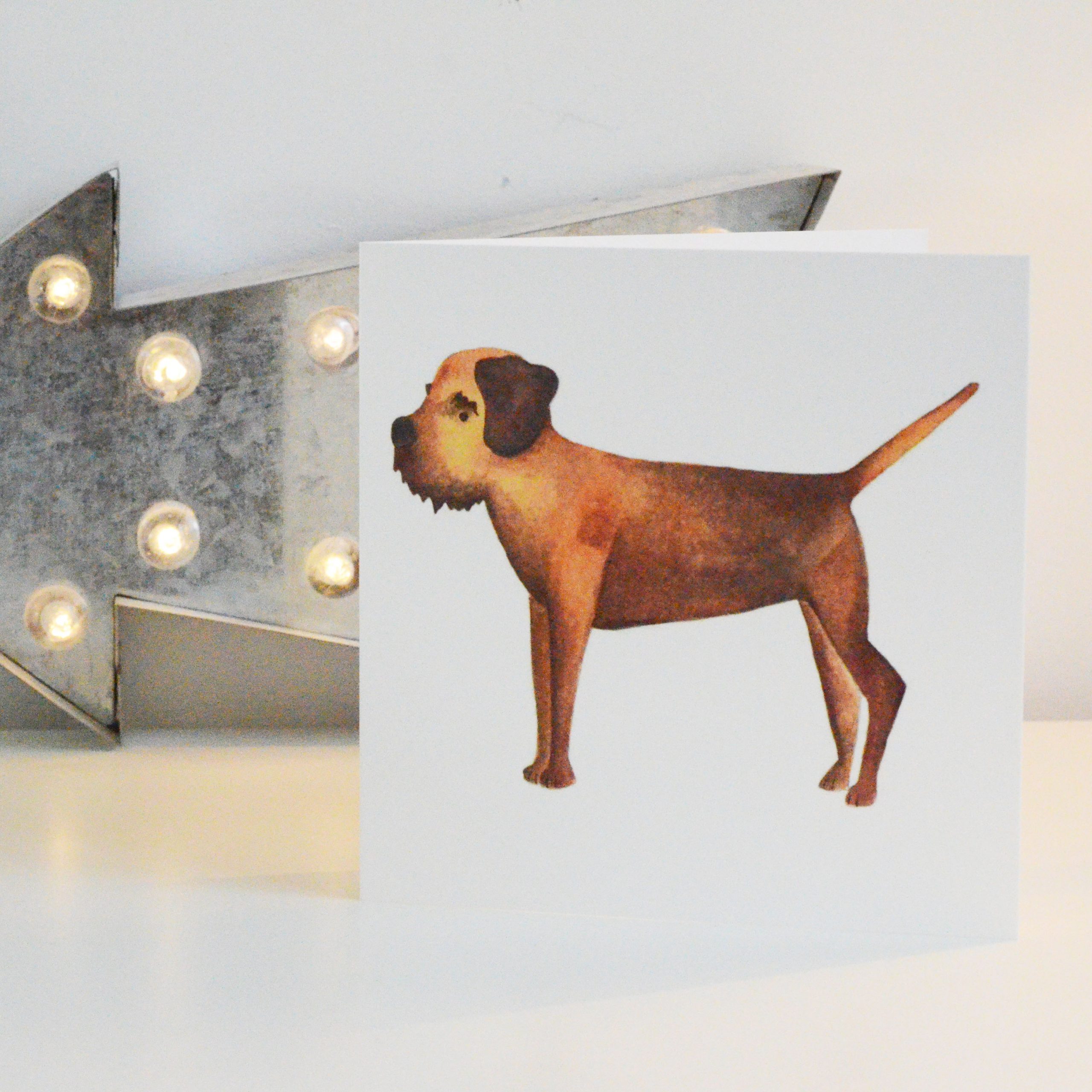 Border Terrier Greetings Card