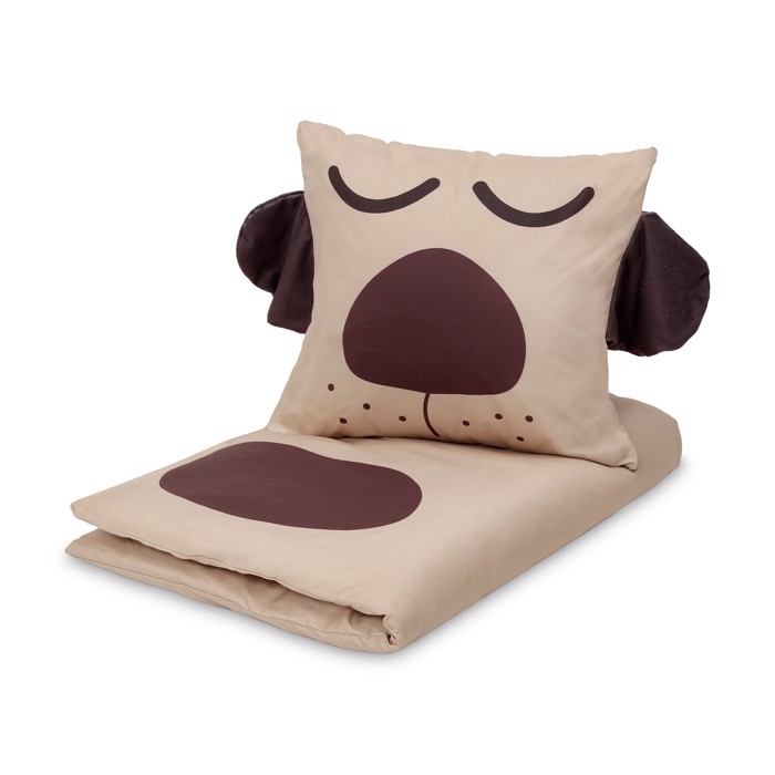 Duvet Cover Set Dog Baby (brown)