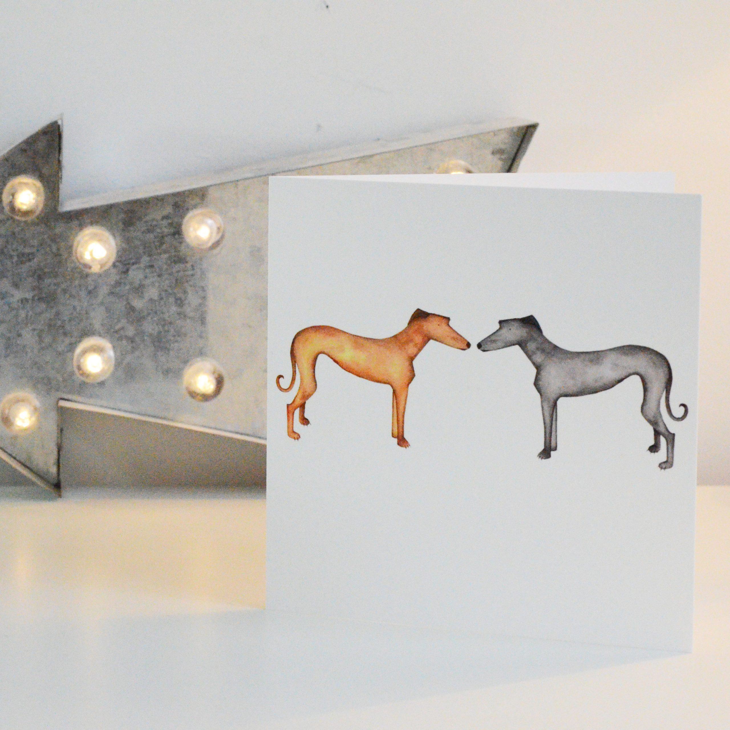 Greyhound Greetings Card