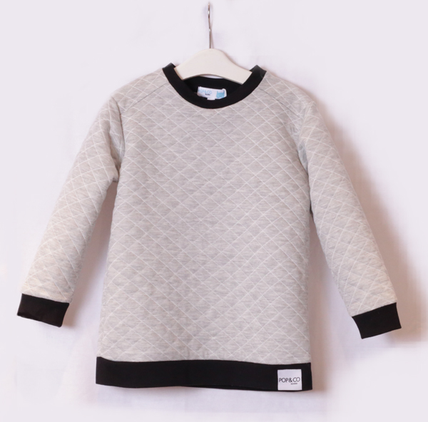 Hero Sweater in Quilted Grey