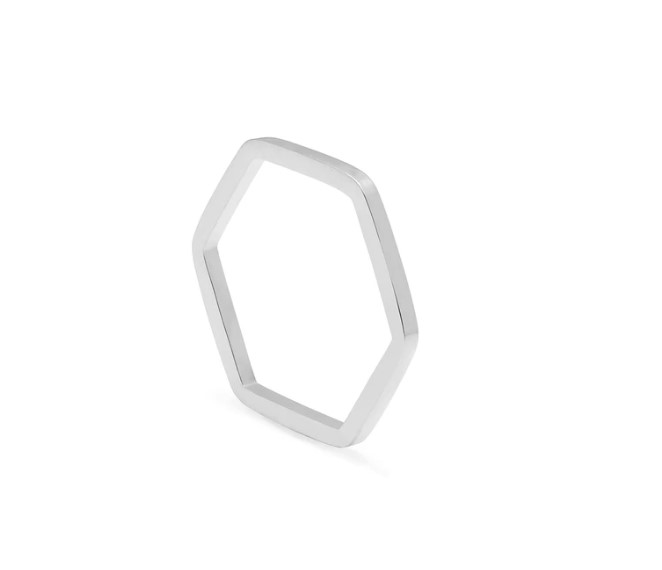 Hexagon Ring - Silver01