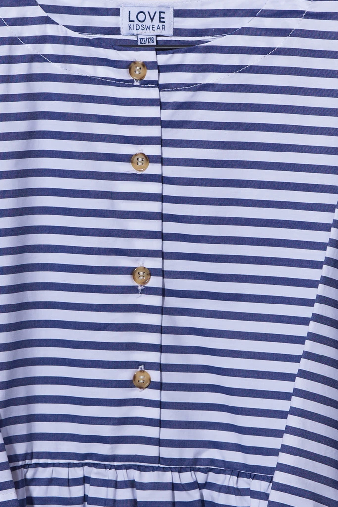 Leila dress in blue&white striped cotton2