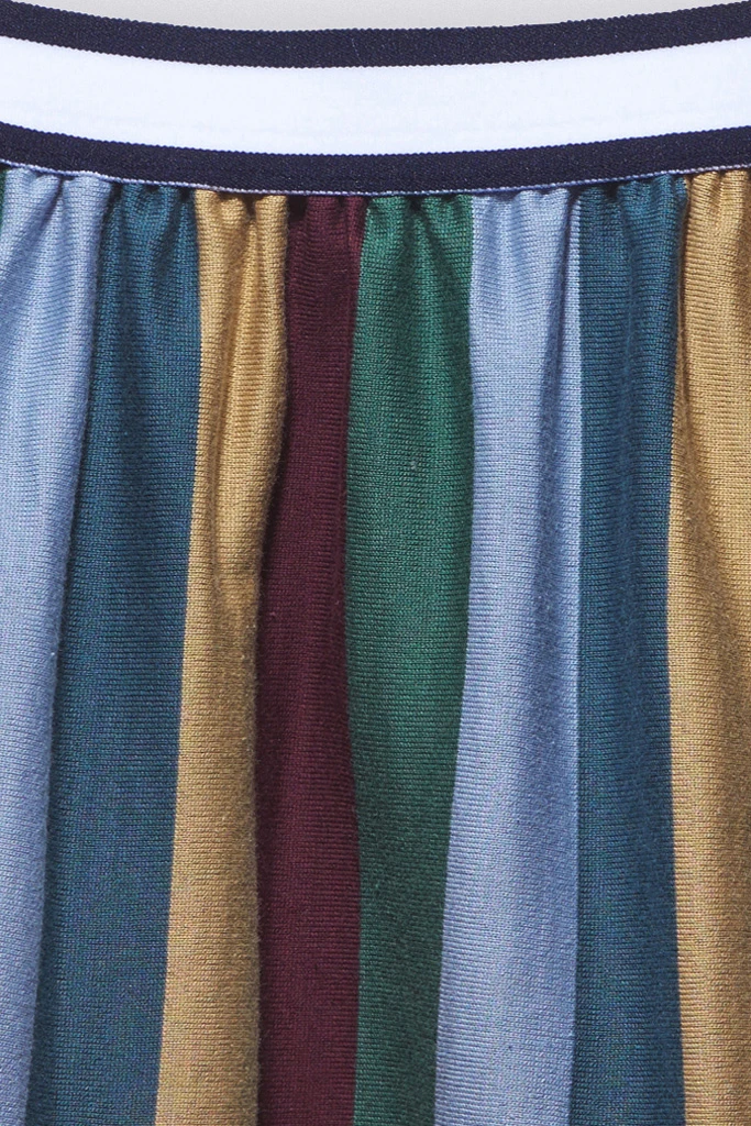 Lena skirt in wide multicoloured stripes with big pockets2