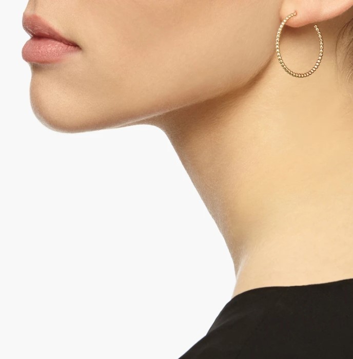 Medium Sphere Hoop Earrings - Gold02