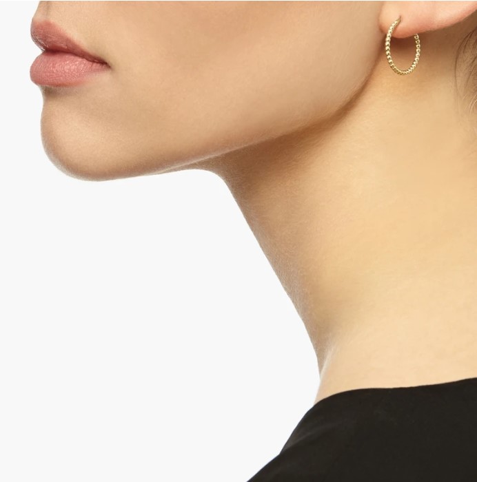Mini Sphere Hoop Earrings - Gold02