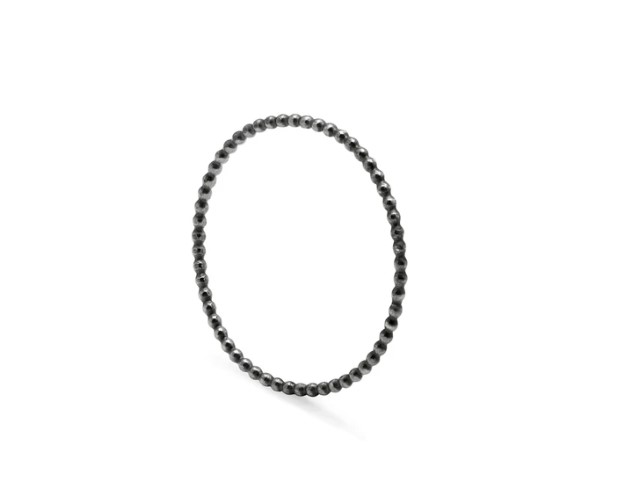 Ultra Skinny Sphere Stacking Ring - Oxidised Silver01