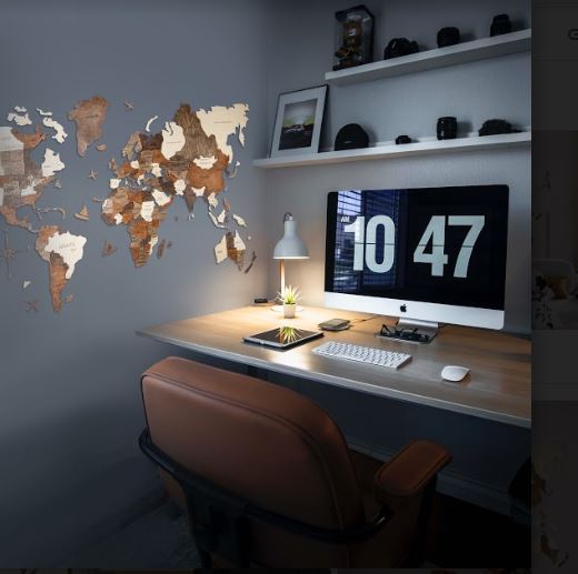 3D Wood Art World Map Multilayered Standard3