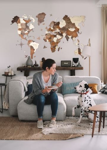 3D Wood Art World Map Multilayered Standard4