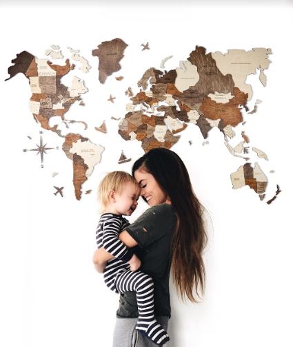 3D Wood Art World Map Multilayered Standard6