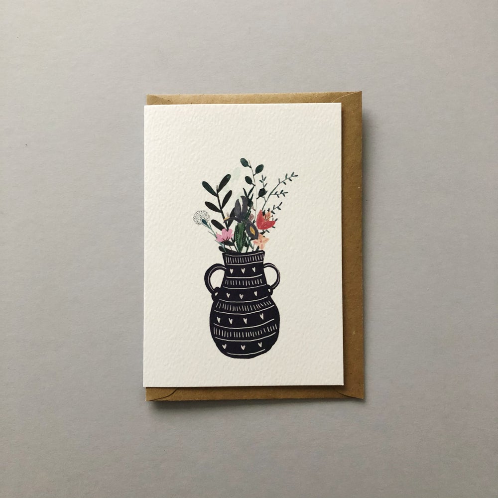 CHFB001 Floral Vase Navy1