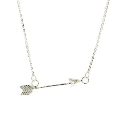 Kitten Inspiration Arrow Necklace Silver