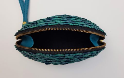 Turquoise Half Moon Palmyra Pouch