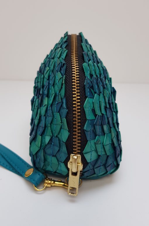 Turquoise Half Moon Palmyra Pouch1