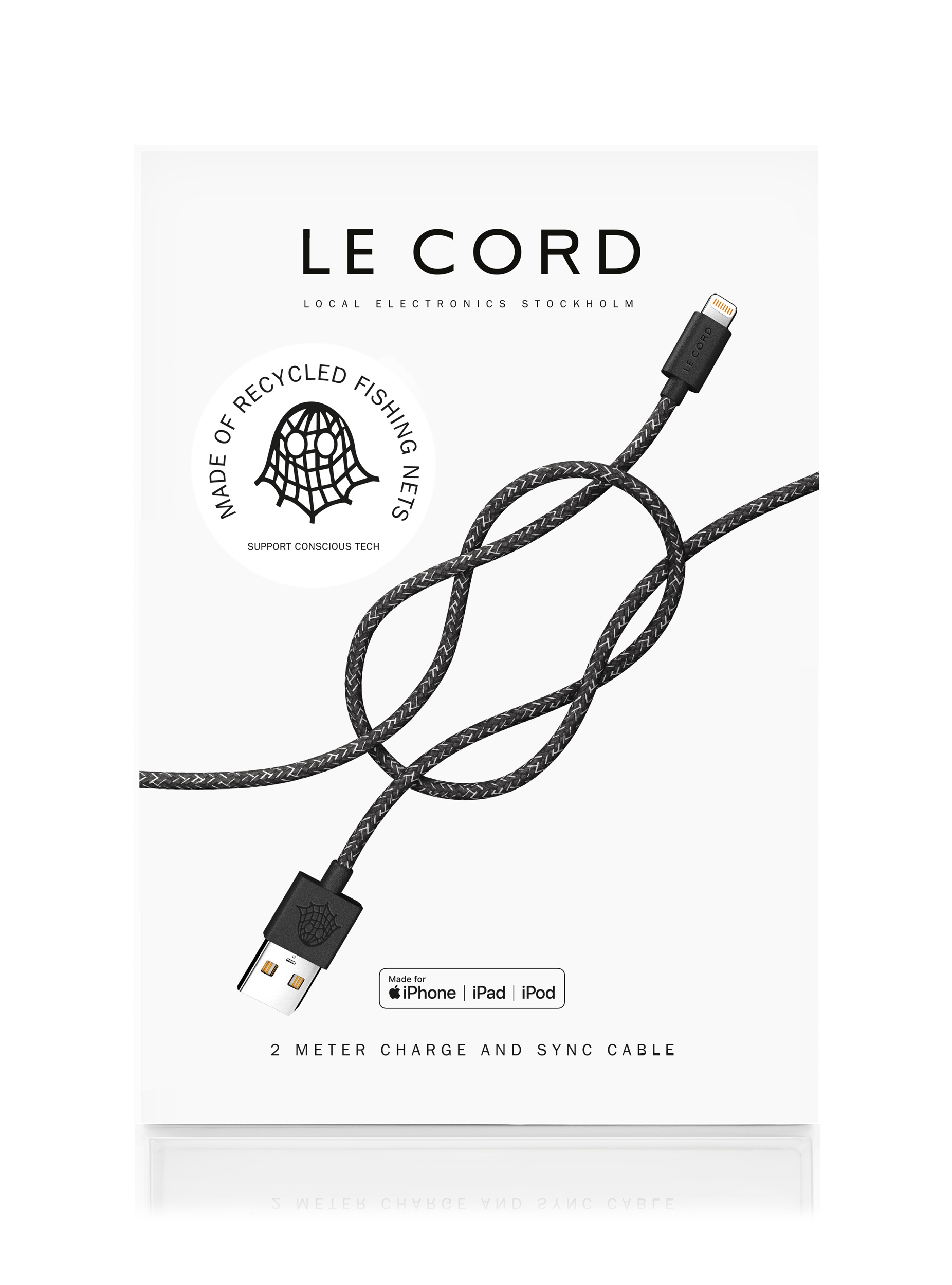 lecord_Ghost_black_creoate Le Cord MFI Lightning cable