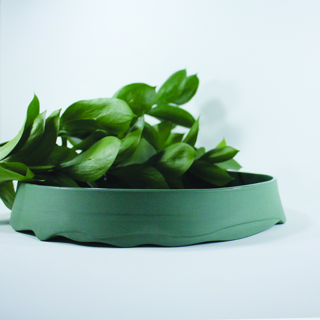 Green Bowl Urban Simplicity ERADU Ceramics Front