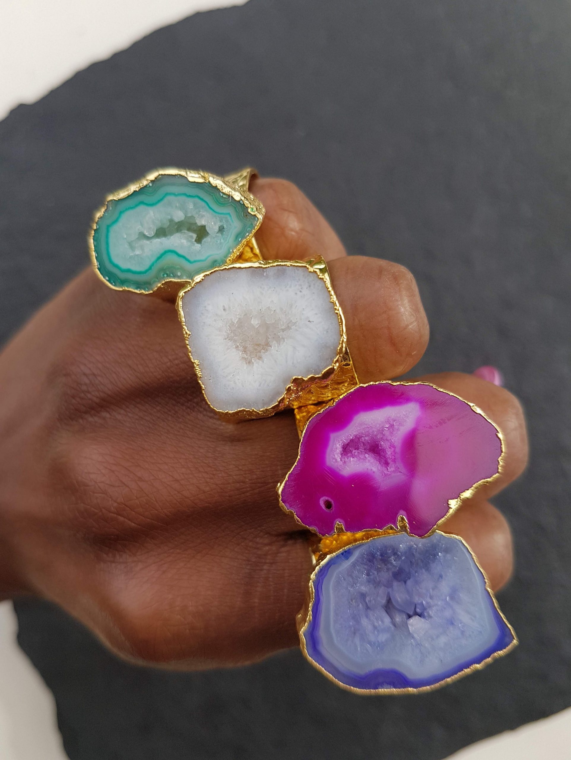 YAA YAA LONDON NEW MEGA AGATE DRUZY RING (4)