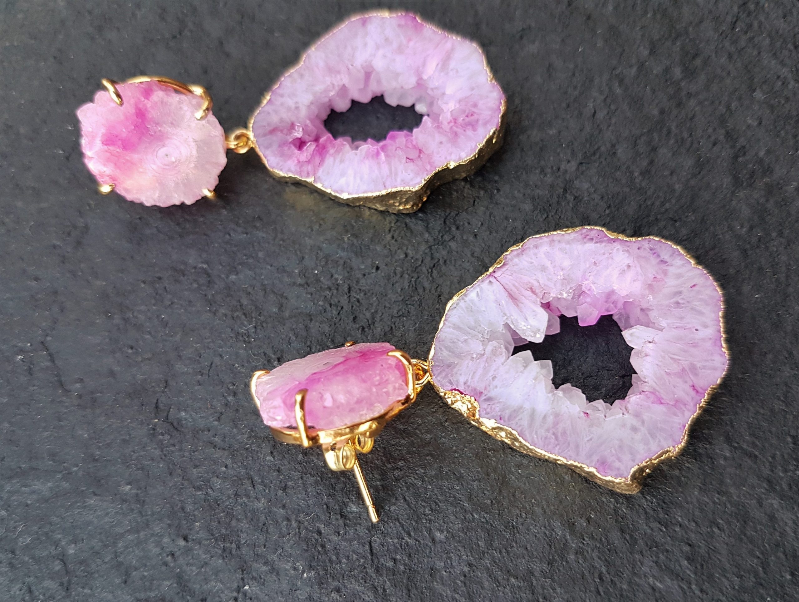 yaa yaa london unique earrings 2020 so solar agate druzy quartz (17)