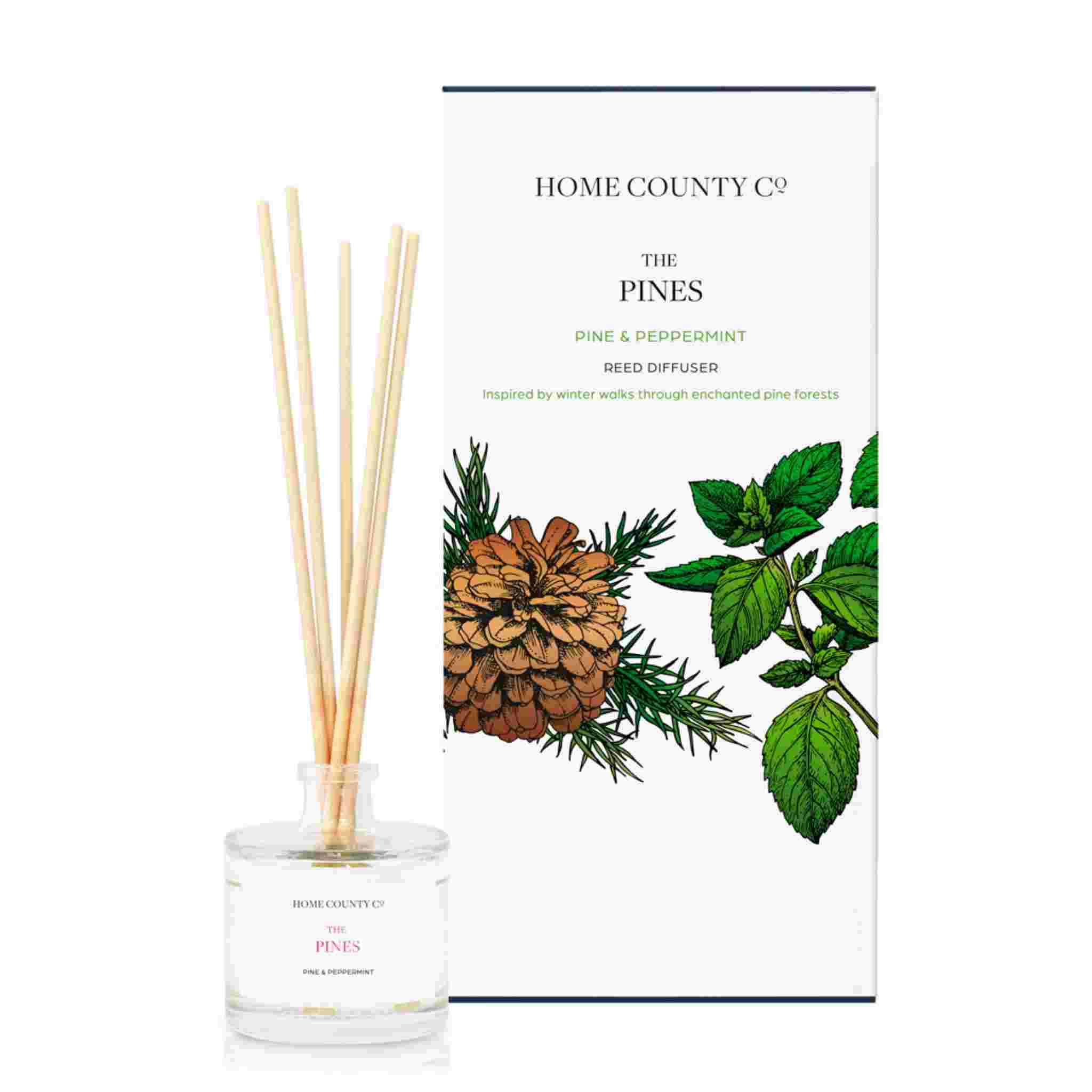 Home County Co._The Pines_Pine and Peppermint Reed Diffuser