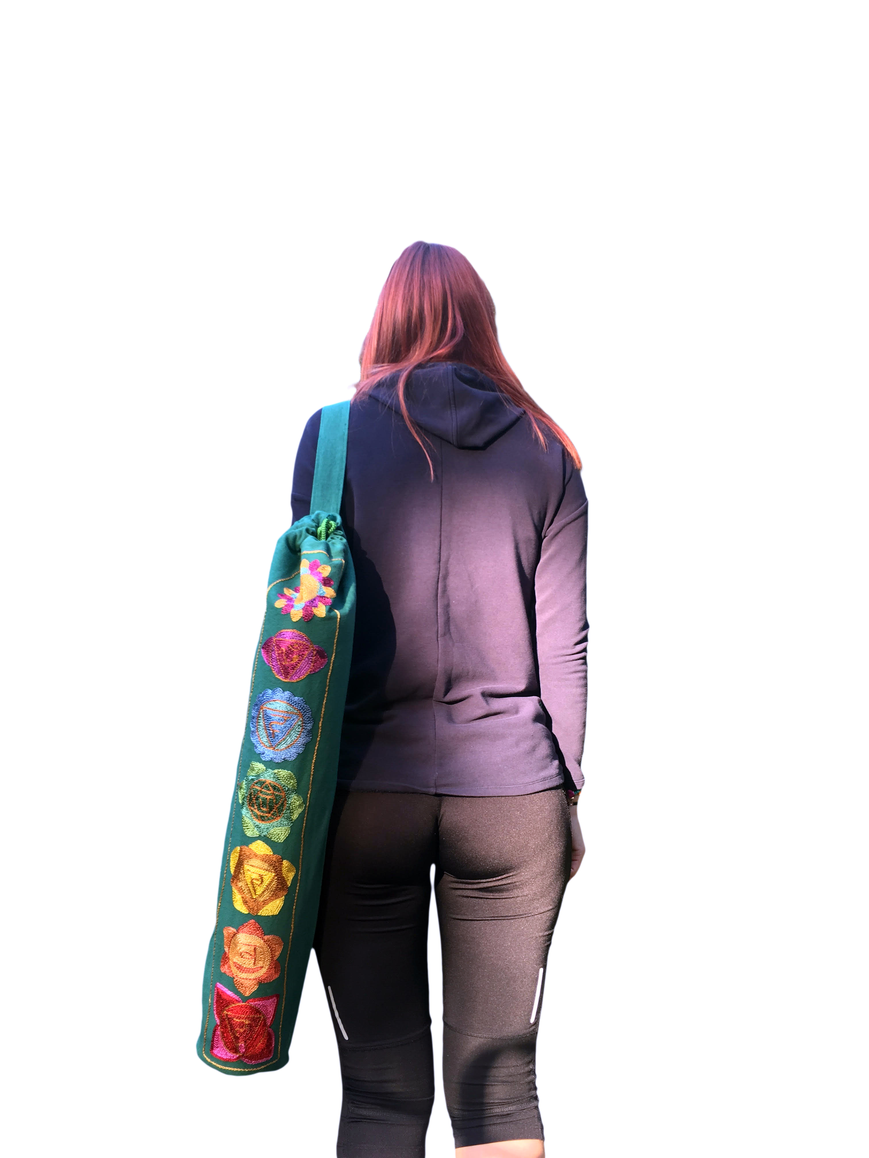 Chakra Design Yoga Mat Bag Green Product Code 014 YMBG Image 2