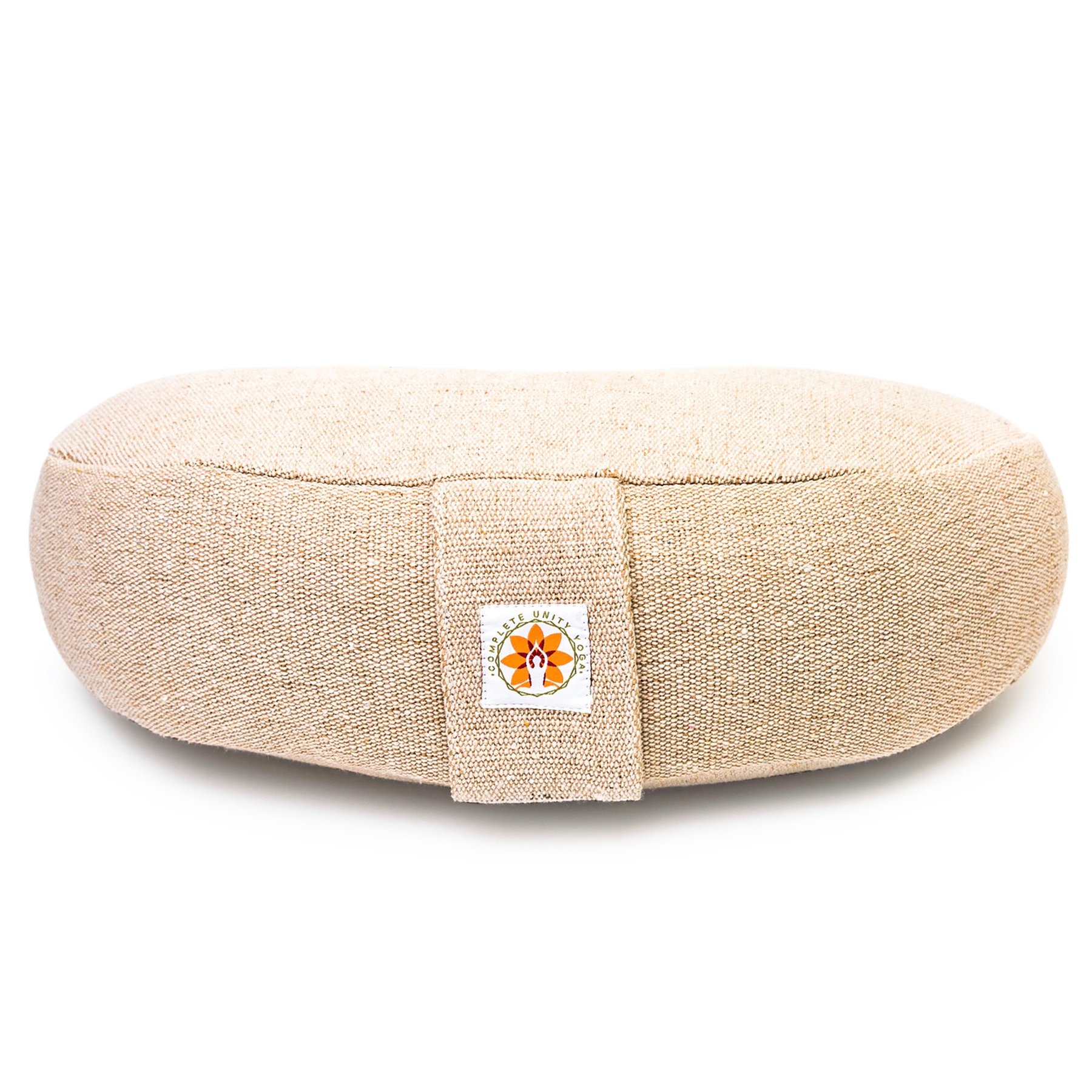 Yoga Meditation Cushion - Natural - Complete Unity Yoga - Front View
