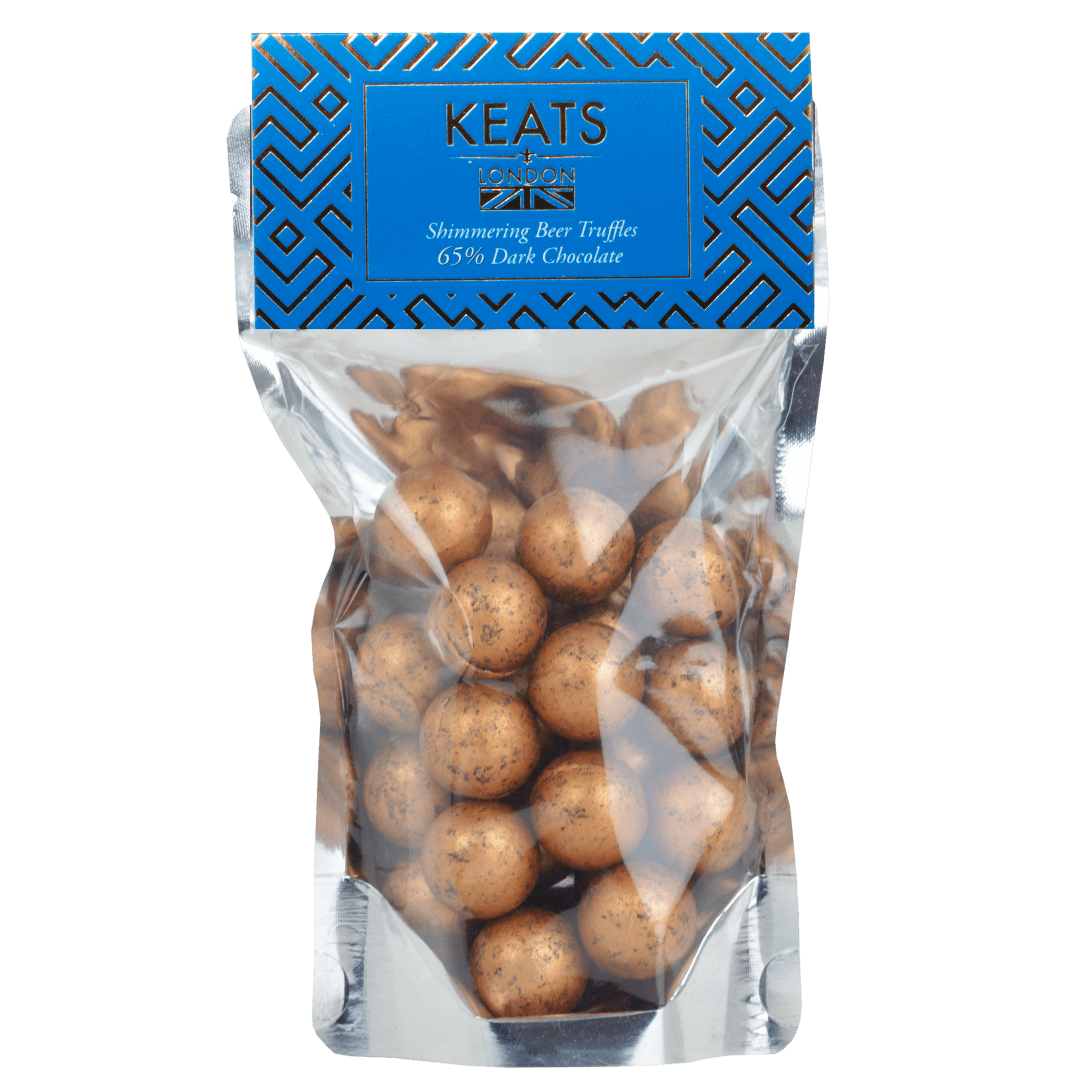 Keats Chocolatier Dark Chocolate Shimmering Mini Truffles Beer Flavoured 140g pouch