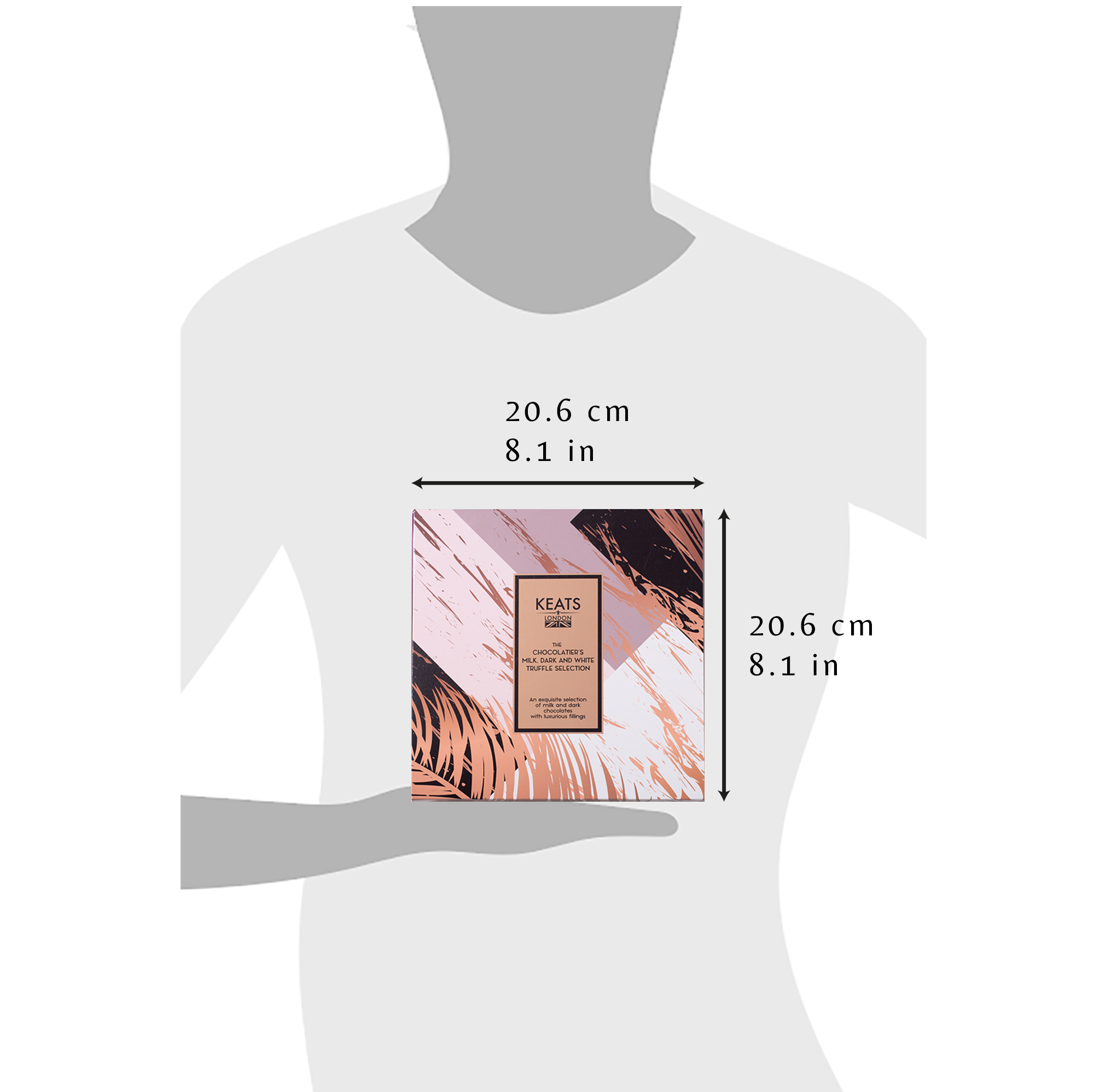 Keats Luxury Assorted Truffle Selection 16pcs Size Guide