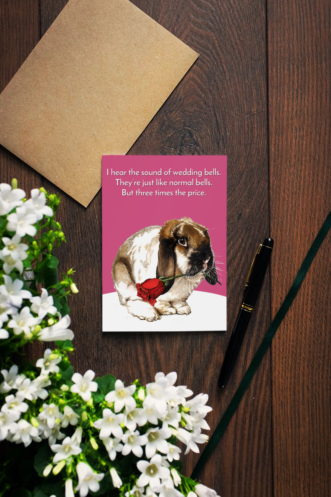 Bells Bunny Humour Card