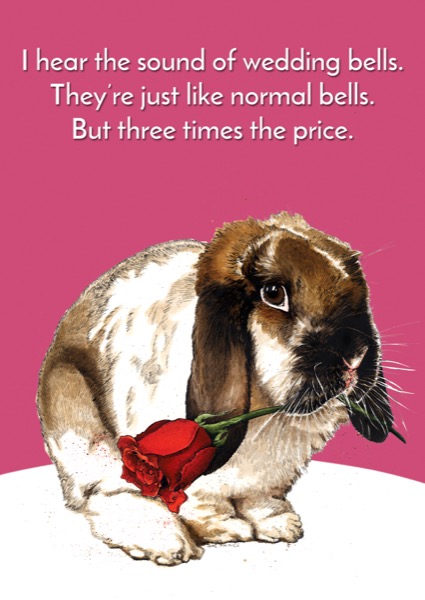 Bells Bunny Humour Card